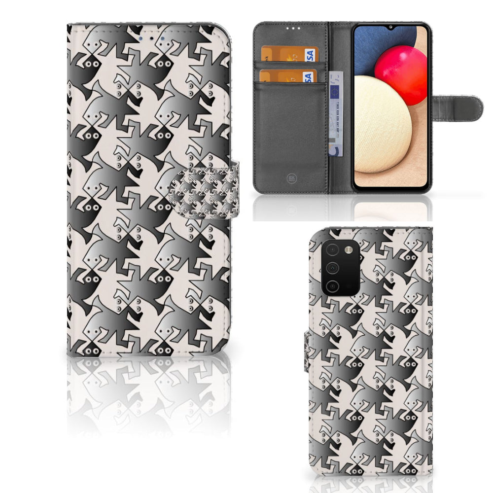 Samsung Galaxy A03s Telefoonhoesje met Pasjes Salamander Grey