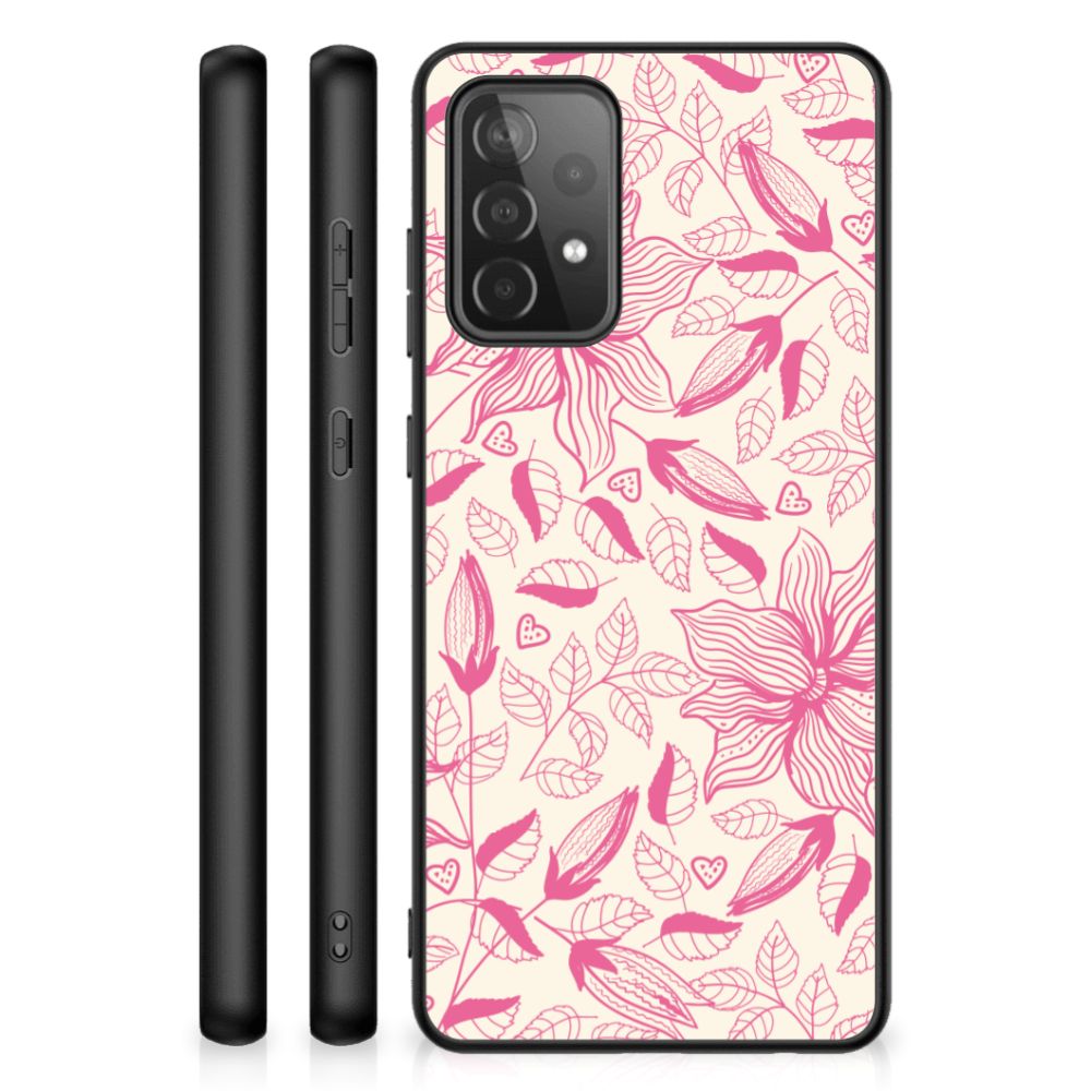 Samsung Galaxy A72 (5G/4G) Bloemen Hoesje Pink Flowers