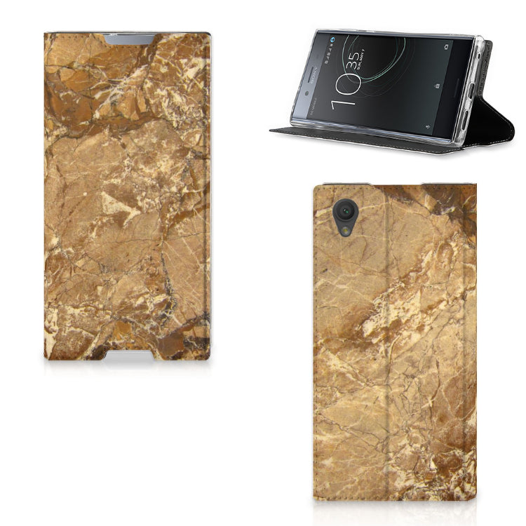 Sony Xperia L1 Standcase Marmer Creme