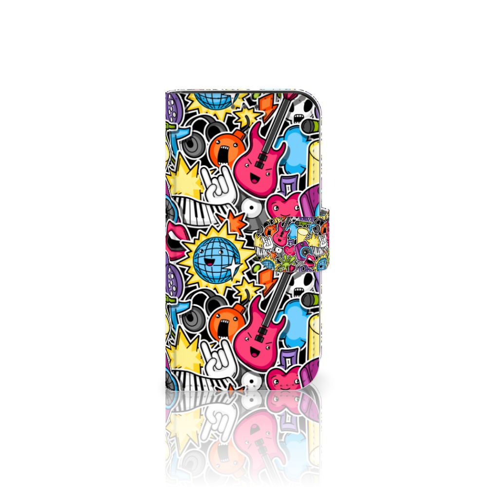 Apple iPhone 12 Mini Wallet Case met Pasjes Punk Rock