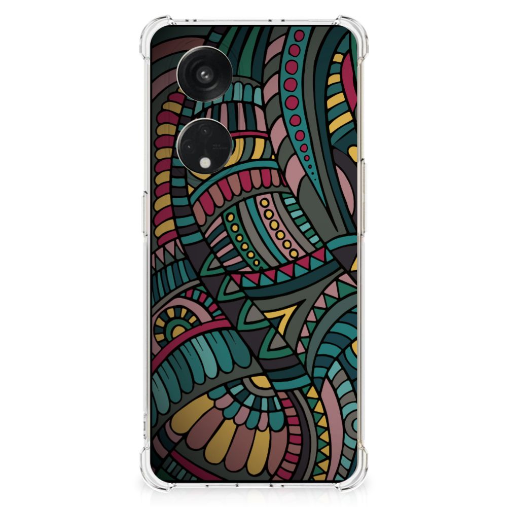 OPPO Reno8 T 5G Doorzichtige Silicone Hoesje Aztec B2C Telecom