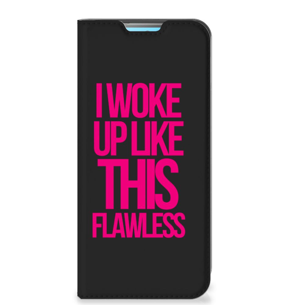 Xiaomi Redmi 10 Hoesje met tekst Woke Up - Origineel Cadeau Zelf Maken