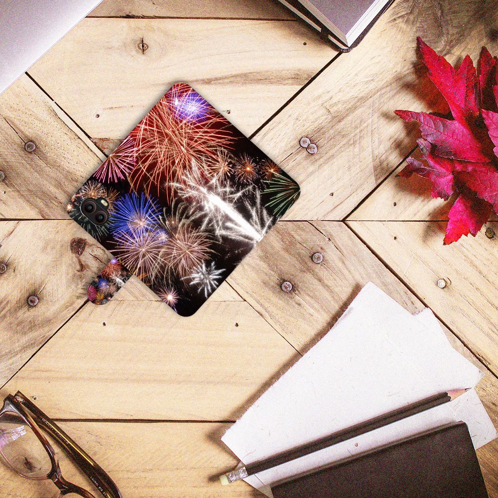 Samsung Galaxy Xcover 6 Pro Wallet Case met Pasjes Vuurwerk