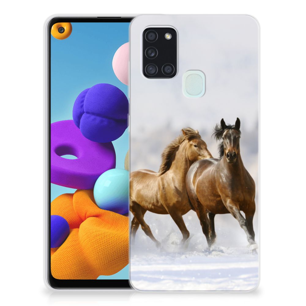 Samsung Galaxy A21s TPU Hoesje Paarden