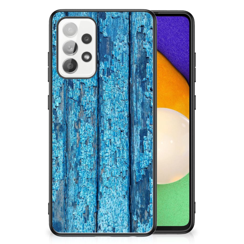 Samsung Galaxy A52 | A52s (5G/4G) Houten Print Telefoonhoesje Wood Blue