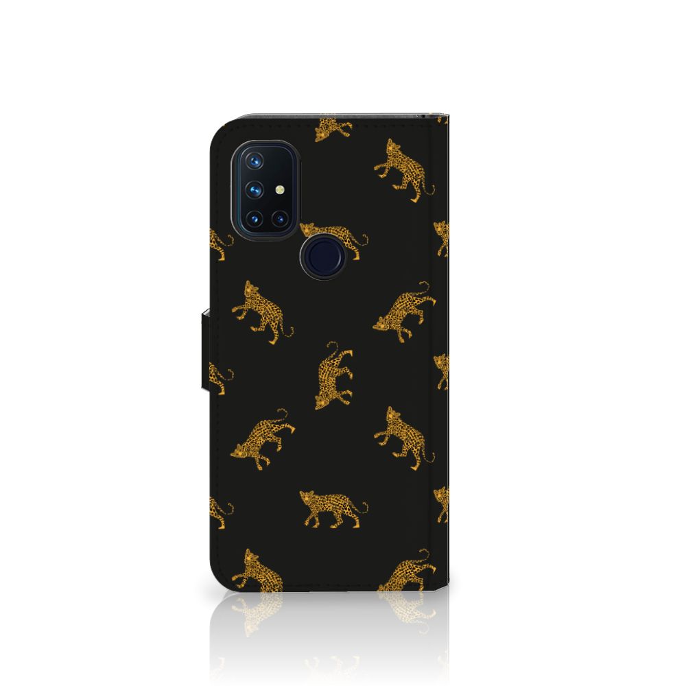 Telefoonhoesje met Pasjes voor OnePlus Nord N10 Leopards