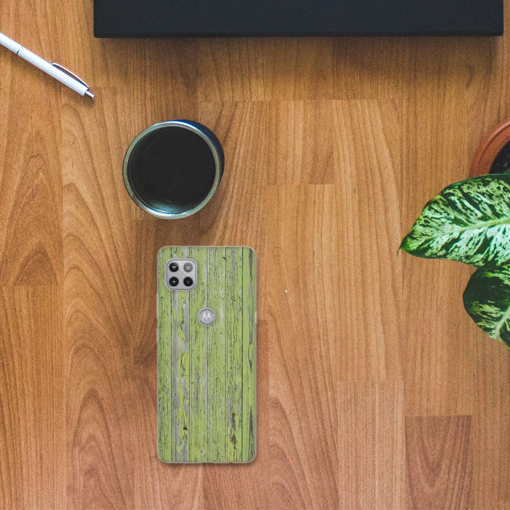 Motorola Moto G 5G Bumper Hoesje Green Wood