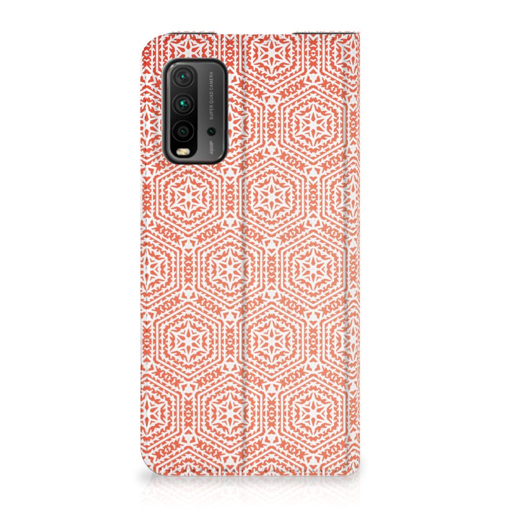 Xiaomi Poco M3 | Redmi 9T Hoesje met Magneet Pattern Orange - B2C Telecom