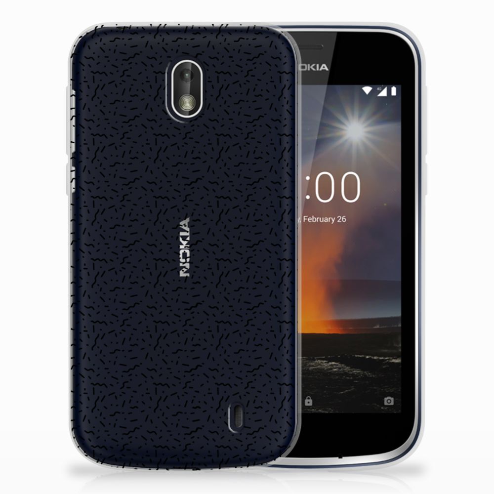 Nokia 1 TPU bumper Stripes Dots