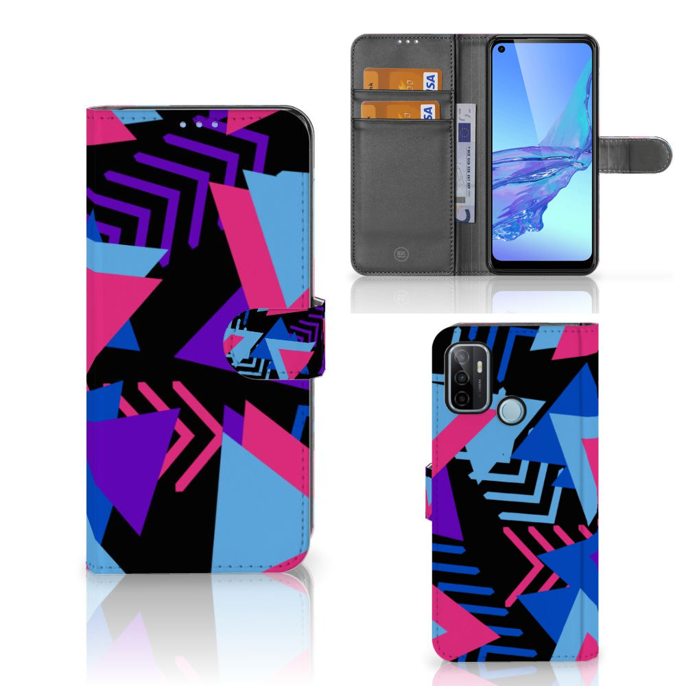 OPPO A53 | OPPO A53s Book Case Funky Triangle