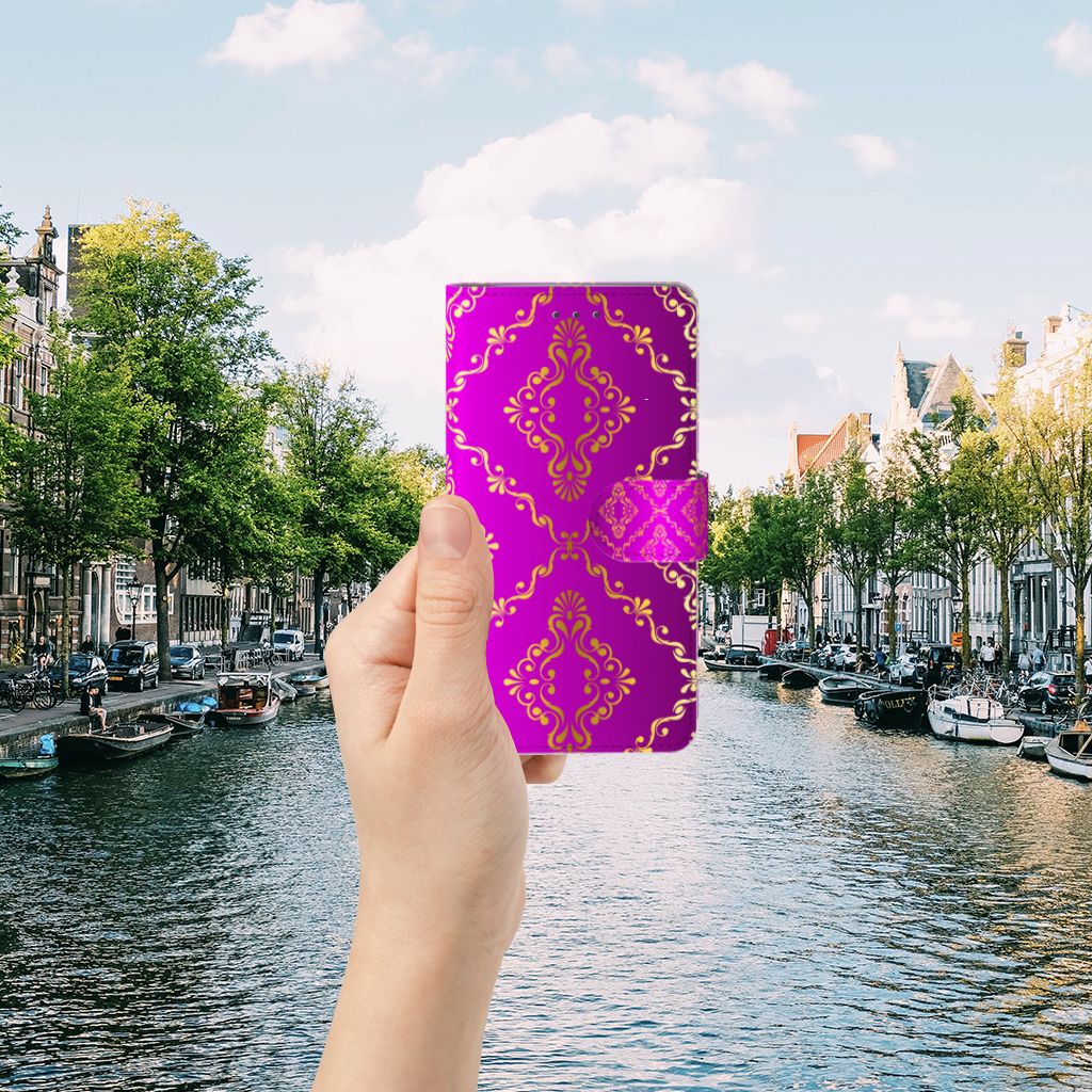 Wallet Case Samsung Galaxy J7 2016 Barok Roze