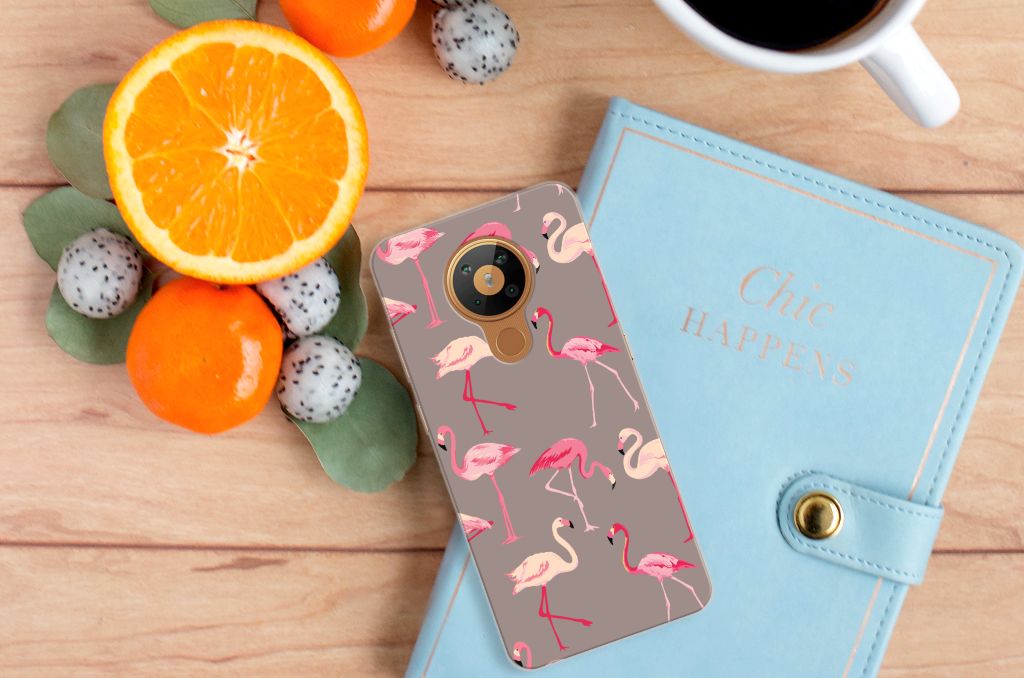 Nokia 5.3 TPU Hoesje Flamingo