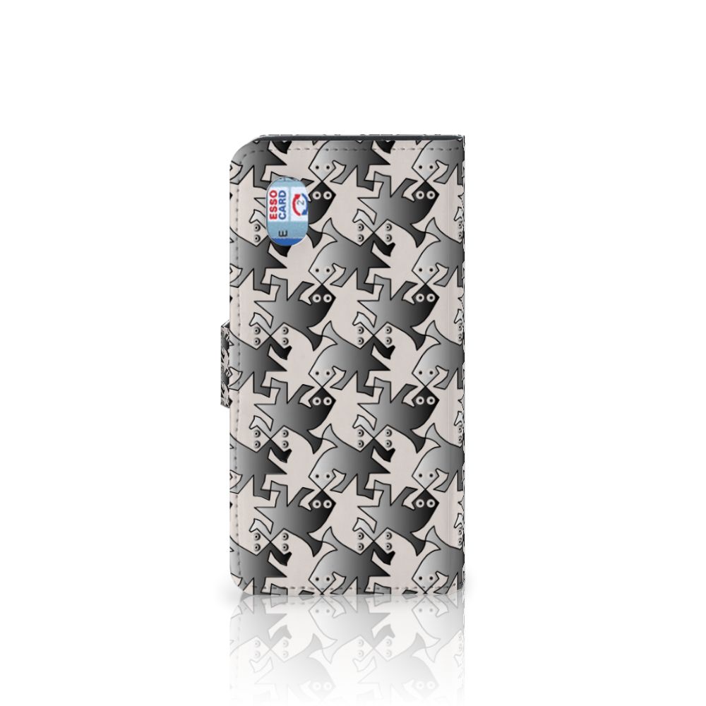 Alcatel 1B (2020) Telefoonhoesje met Pasjes Salamander Grey