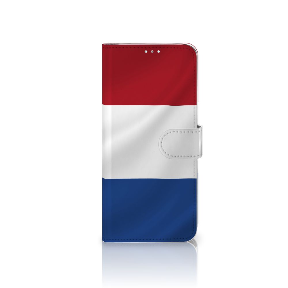 Samsung Galaxy A71 Bookstyle Case Nederlandse Vlag met artistiek ontwerp van de Nederlandse vlag.