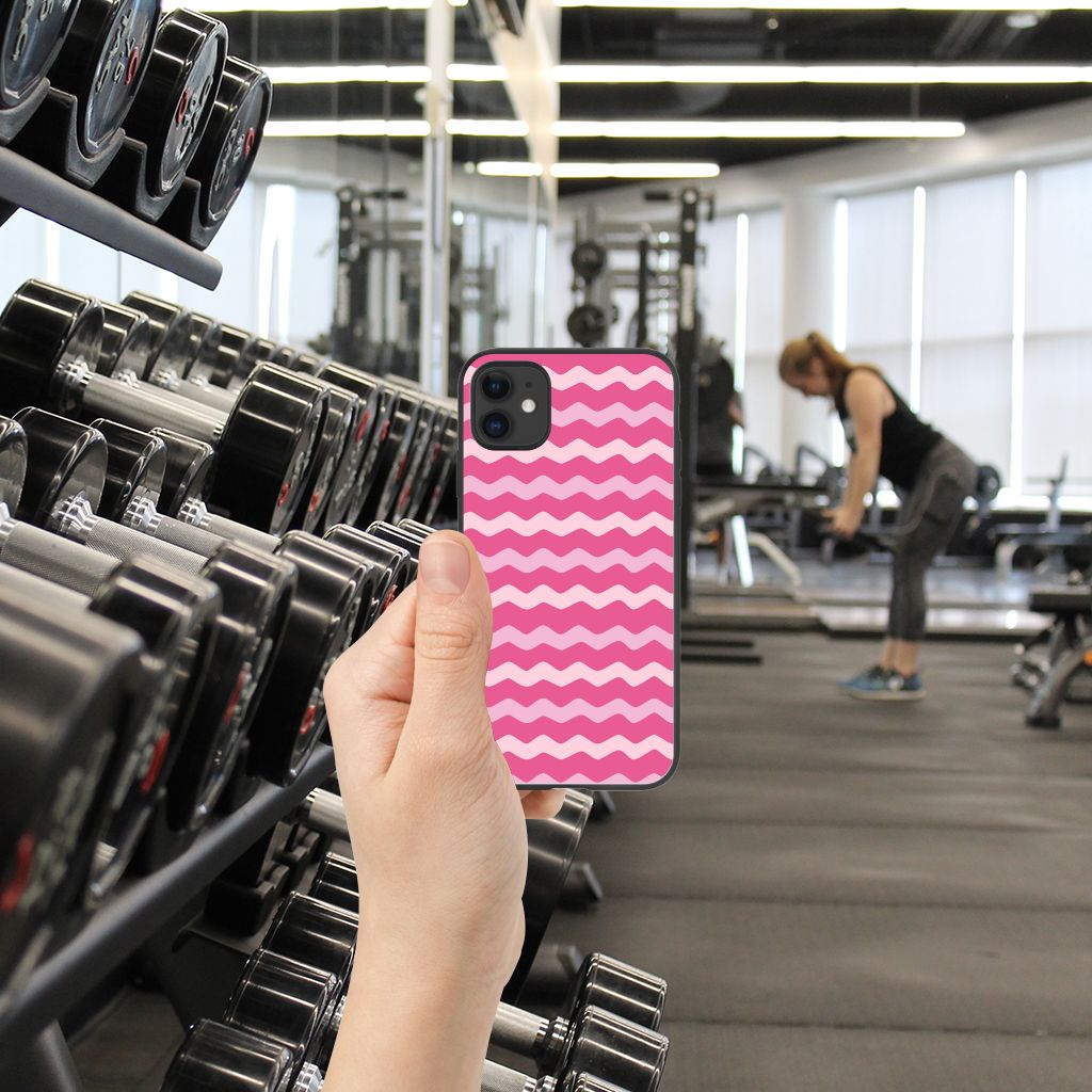 iPhone 11 Back Case Waves Pink B2C Telecom
