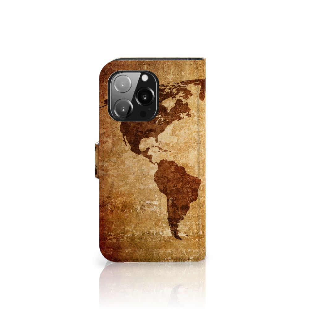 iPhone 13 Pro Flip Cover Wereldkaart
