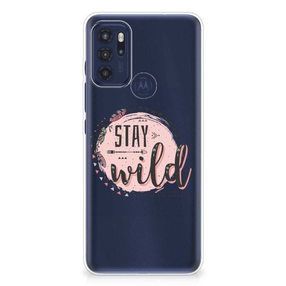 Motorola Moto G60s Telefoonhoesje met Naam Boho Stay Wild B2C Telecom