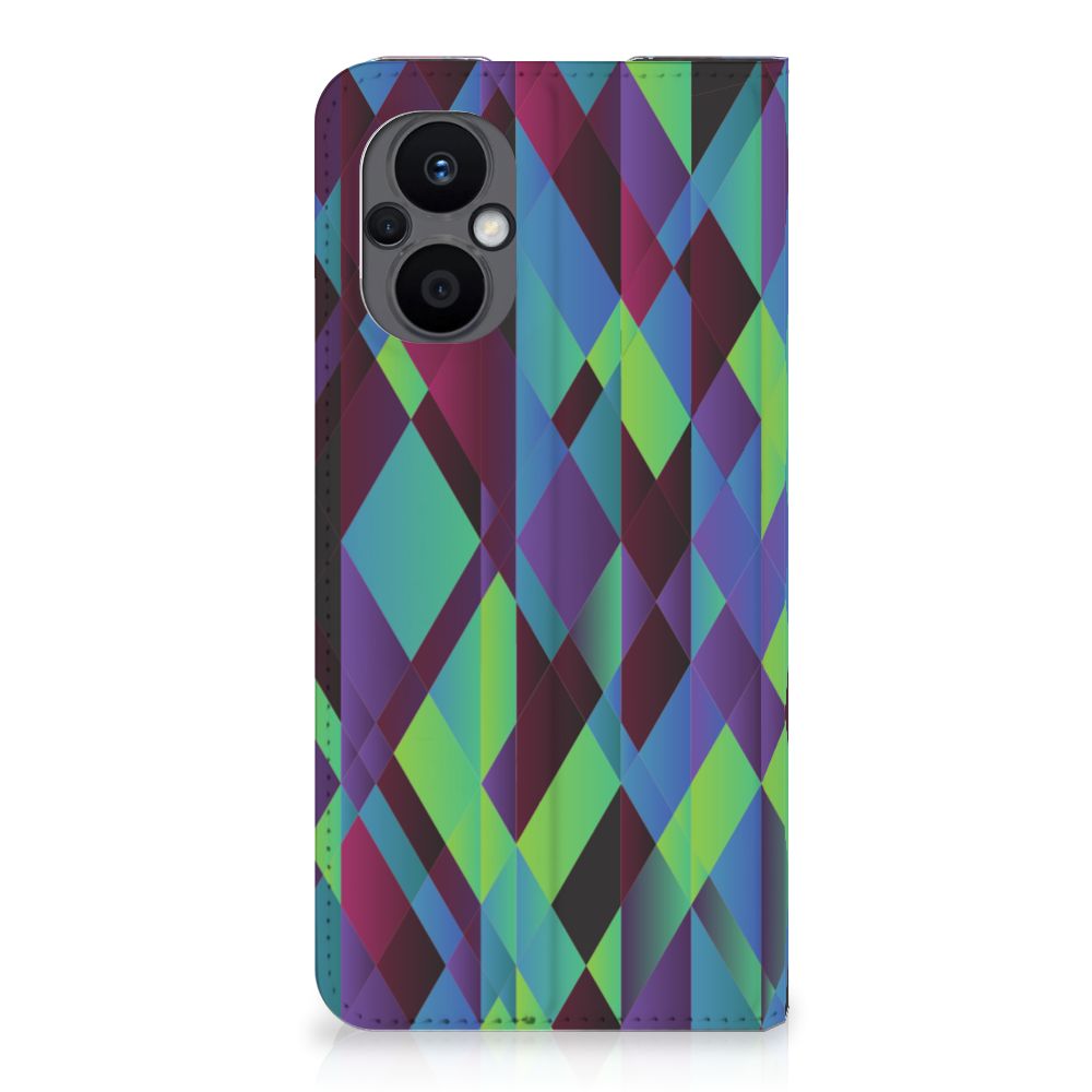 OPPO Reno8 Lite Stand Case Abstract Green Blue - B2C Telecom