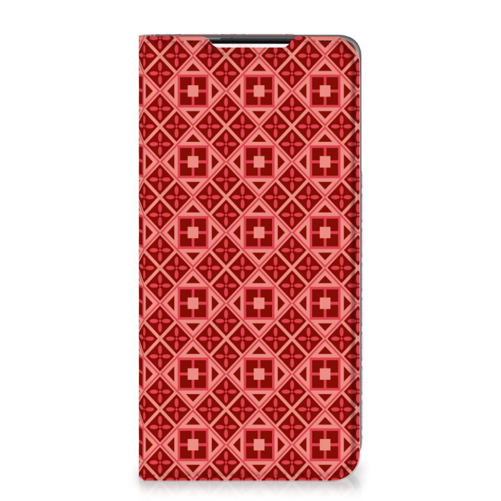 Samsung Galaxy S21 Hoesje met Magneet Batik Rood - B2C Telecom