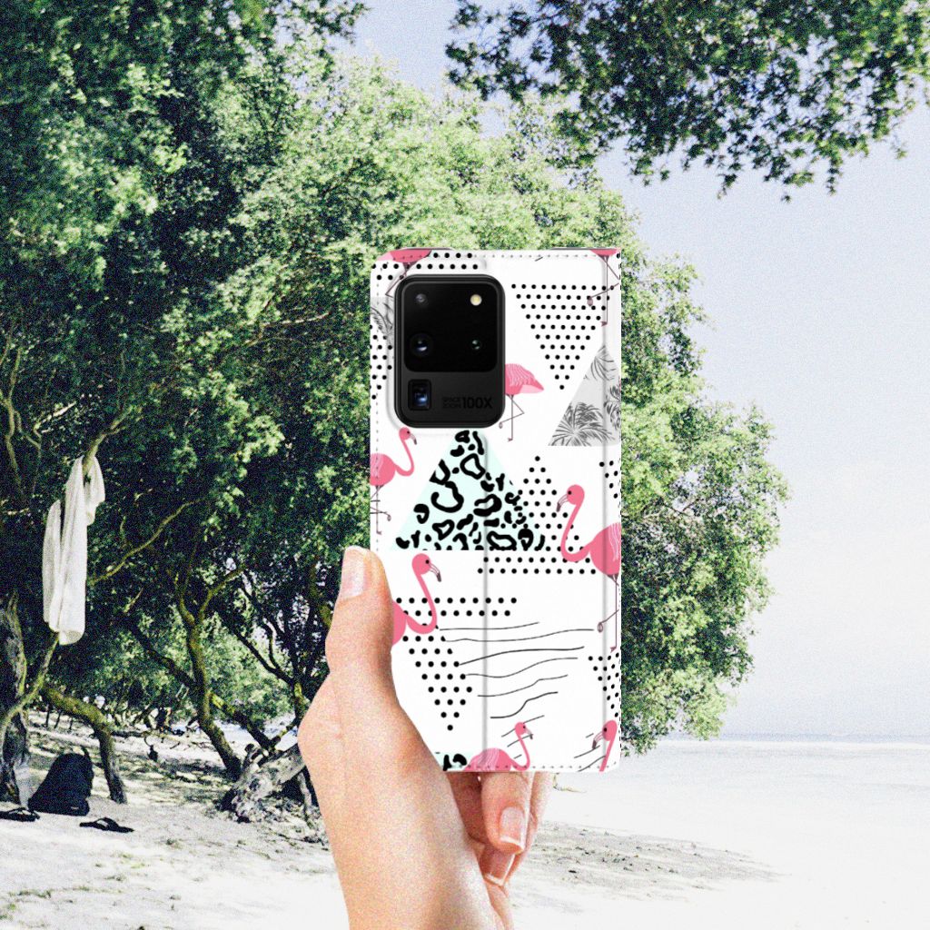 Samsung Galaxy S20 Ultra Hoesje maken Flamingo Triangle - B2C Telecom