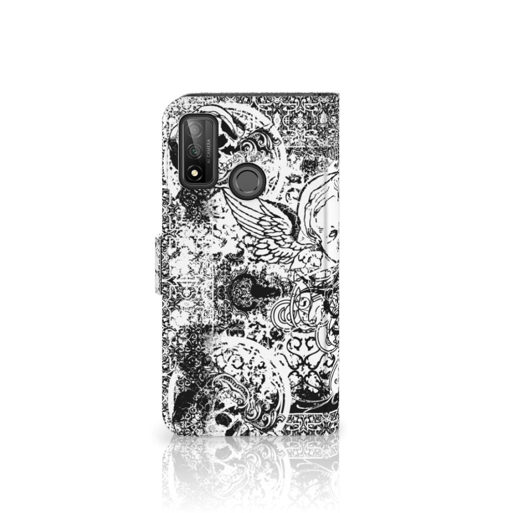 Telefoonhoesje met Naam Huawei P Smart 2020 Skulls Angel