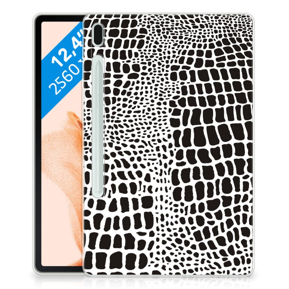 Samsung Galaxy Tab S7FE Back Case Slangenprint - B2C Telecom