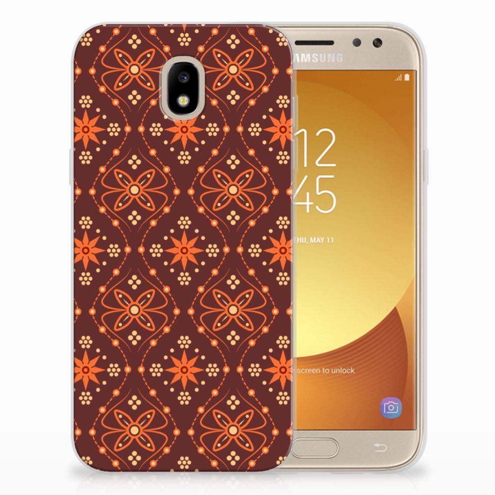 Samsung Galaxy J5 2017 TPU bumper Batik Brown