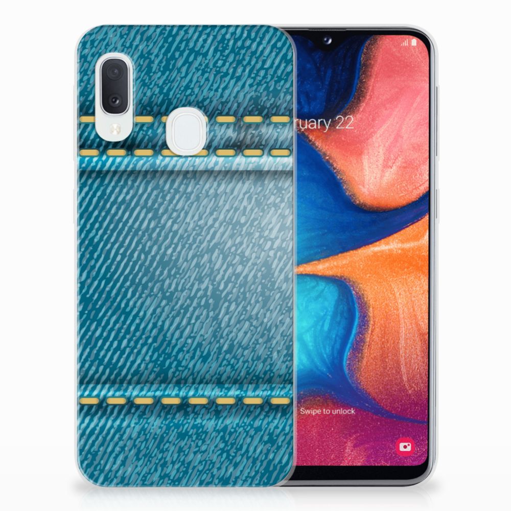 Samsung Galaxy A20e Silicone Back Cover Jeans