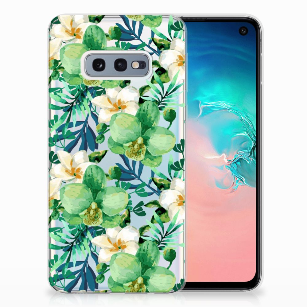 Samsung Galaxy S10e TPU Case Orchidee Groen