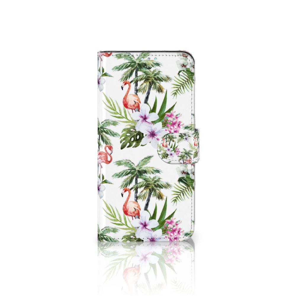 Samsung Galaxy A41 Telefoonhoesje met Pasjes Flamingo Palms