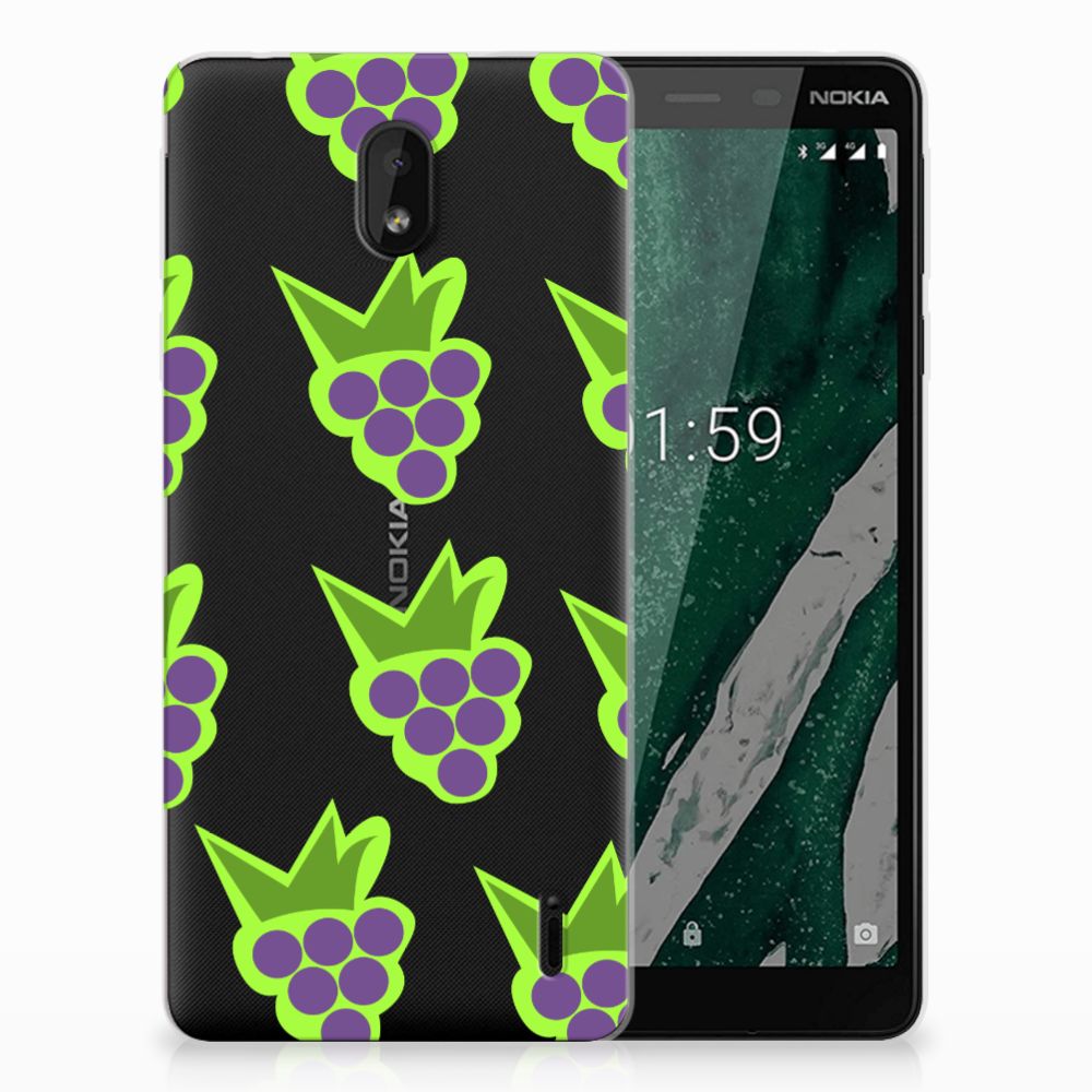 Nokia 1 Plus Siliconen Case Druiven