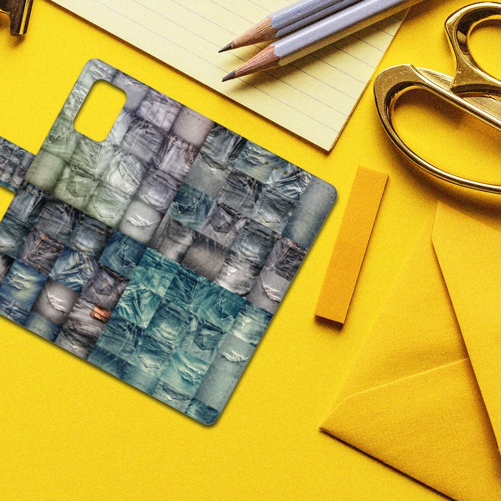 Wallet Case met Pasjes Samsung Galaxy A02s | M02s Spijkerbroeken