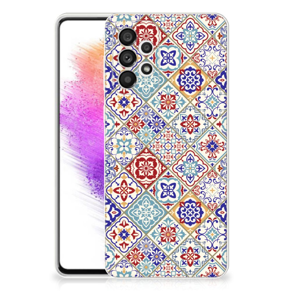 Samsung Galaxy A73 5G TPU Siliconen Hoesje Tiles Color B2C Telecom
