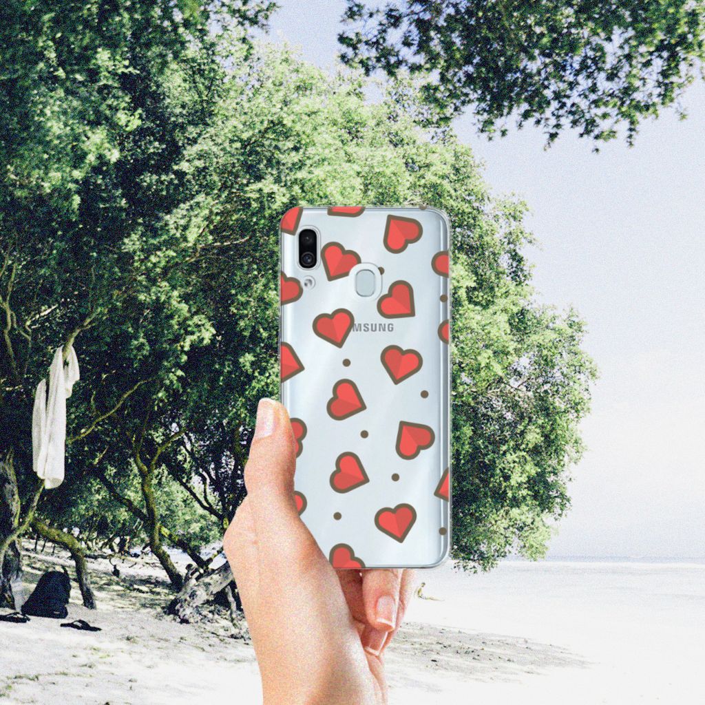 Samsung Galaxy A30 TPU bumper Hearts