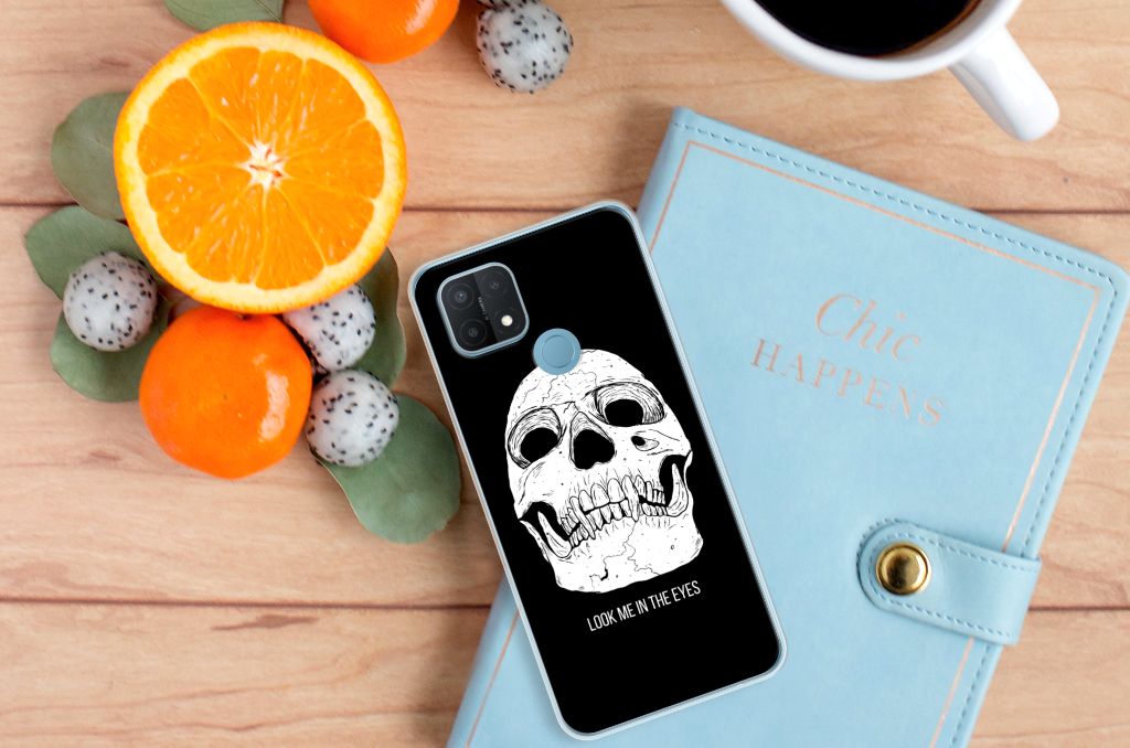 Silicone Back Case OPPO A15 Skull Eyes B2C Telecom