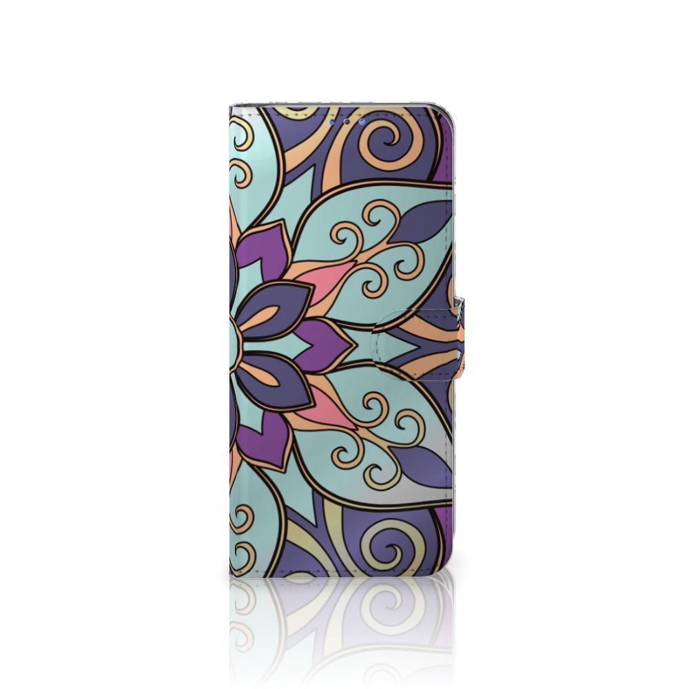 Motorola G8 Power Lite Hoesje Purple Flower