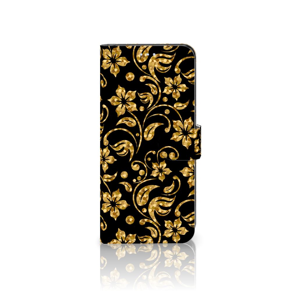 OPPO Reno 8 Lite | OnePlus Nord N20 Hoesje Gouden Bloemen