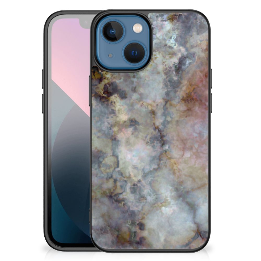 Apple iPhone 13 mini Marmeren Print Telefoonhoesje Marmer Grijs