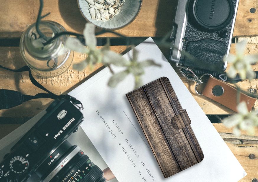 Samsung Galaxy A20s Book Style Case Steigerhout
