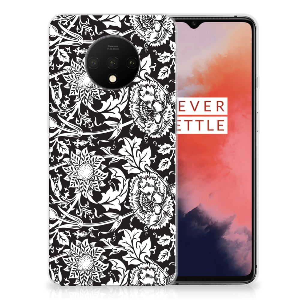 OnePlus 7T TPU Case Black Flowers