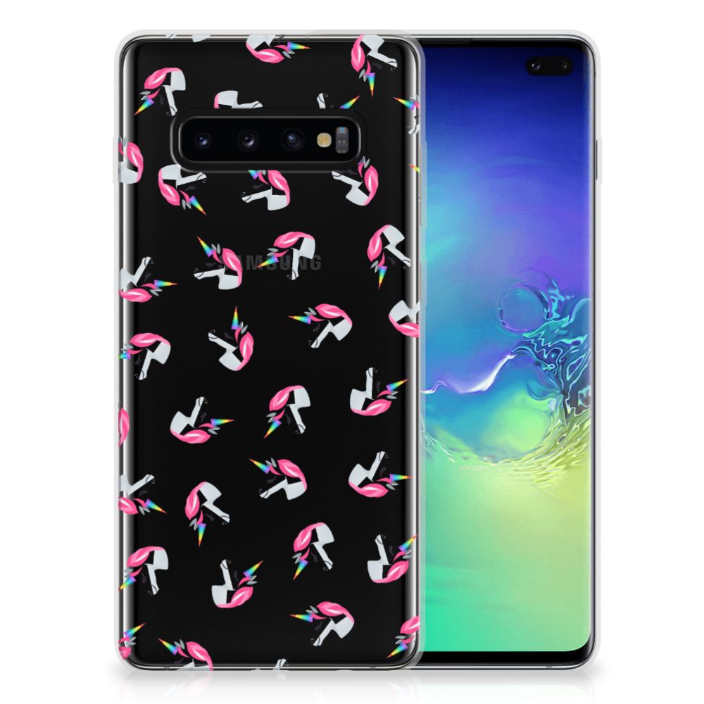 TPU bumper voor Samsung Galaxy S10 Plus Unicorns