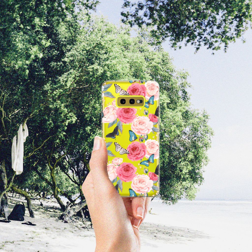 Samsung Galaxy S10e TPU Case Butterfly Roses