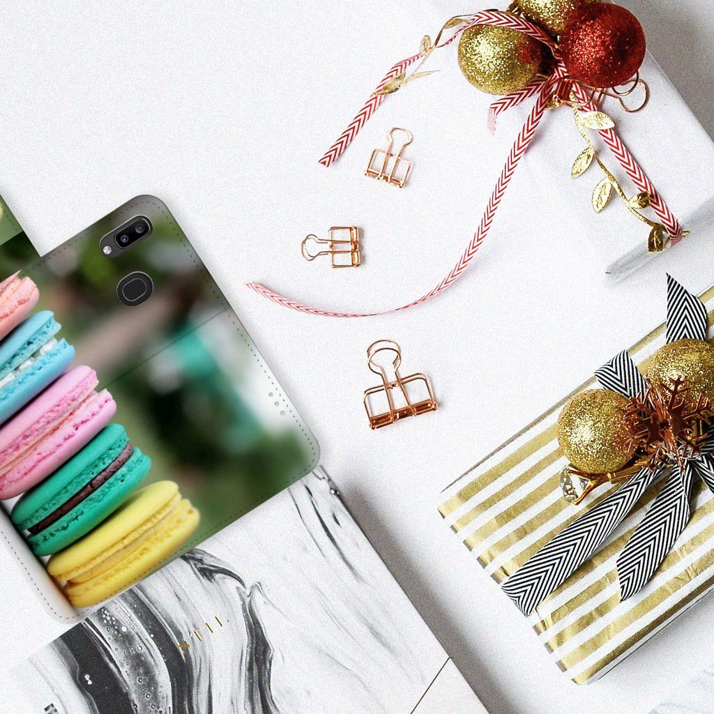 Samsung Galaxy A30 Book Cover Macarons
