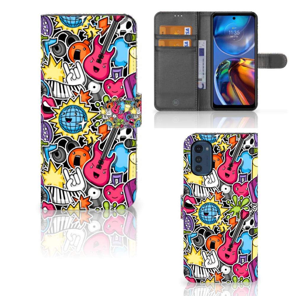 Motorola Moto E32 | Moto E32s Wallet Case met Pasjes Punk Rock