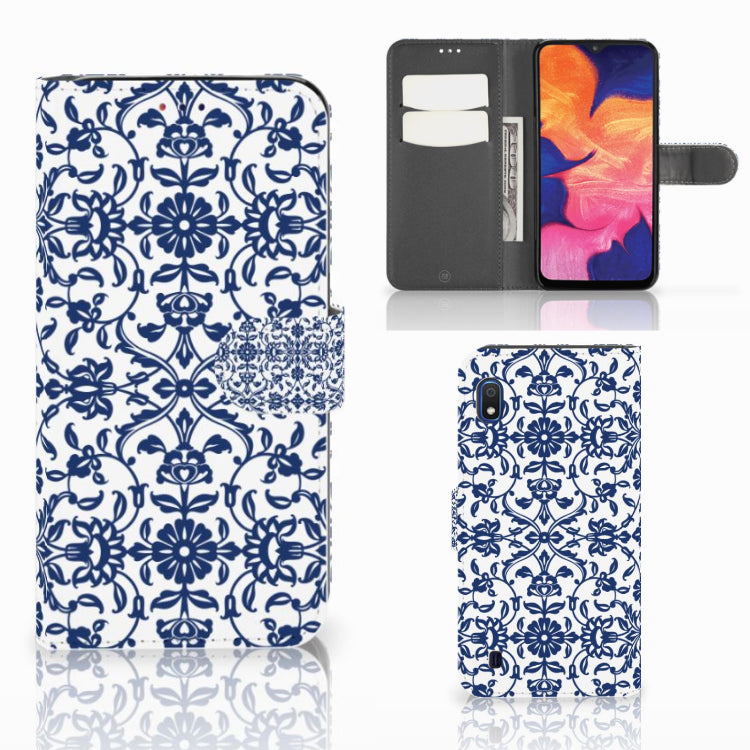 Samsung Galaxy A10 Hoesje Flower Blue