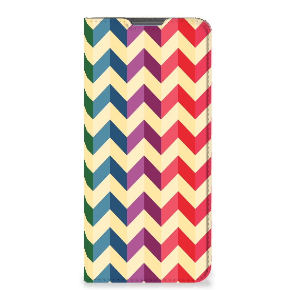 Motorola Moto E32 | Moto E32s Hoesje met Magneet Zigzag Multi Color - B2C Telecom