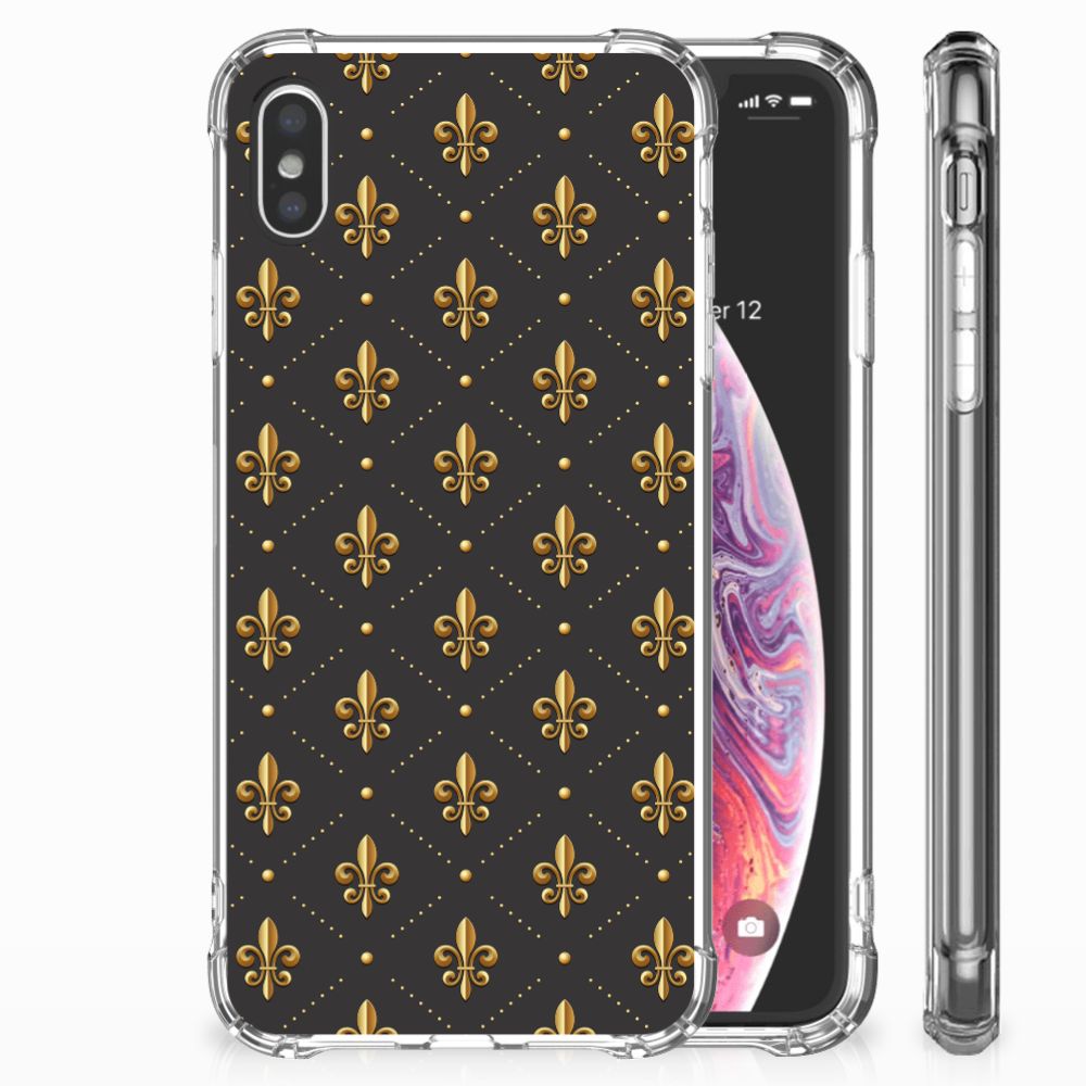 Apple iPhone Xs Max Doorzichtige Silicone Hoesje Franse Lelie