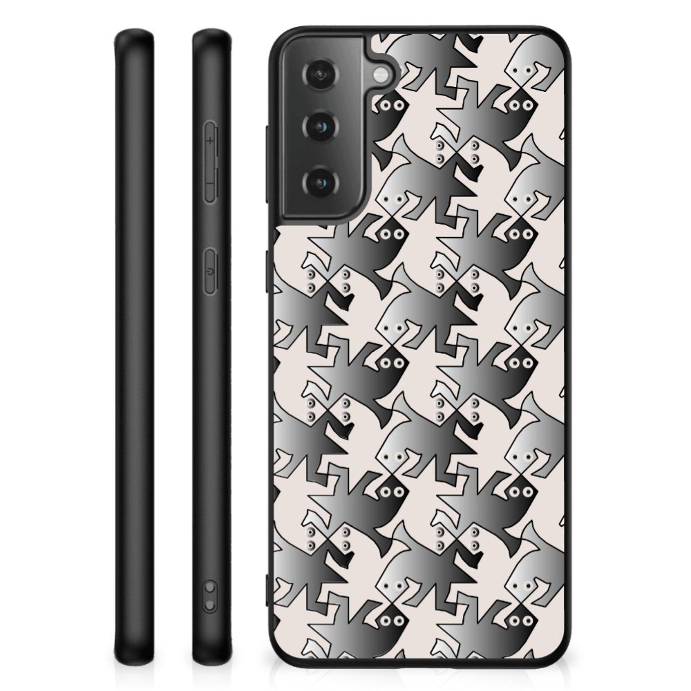 Samsung Galaxy S21 Plus Dierenprint Telefoonhoesje Salamander Grey B2C Telecom