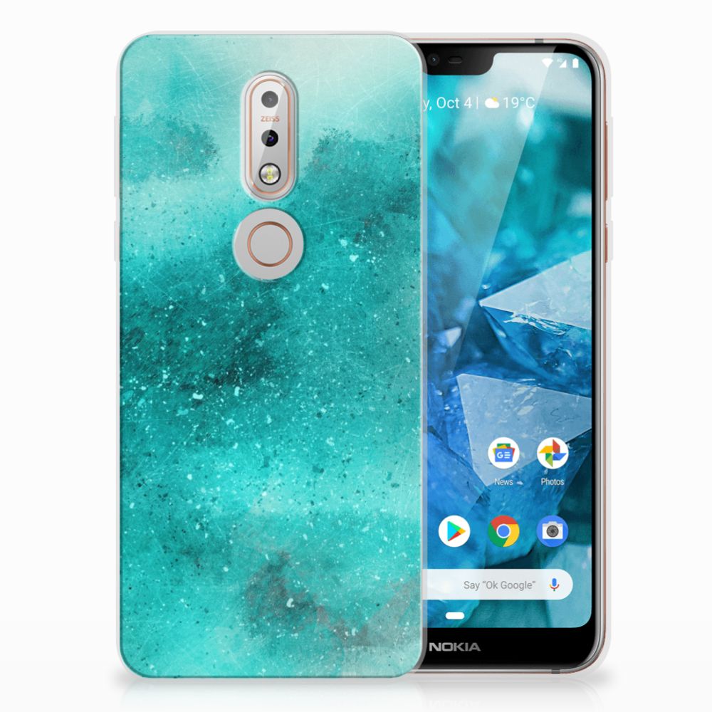 Hoesje maken Nokia 7.1 Painting Blue