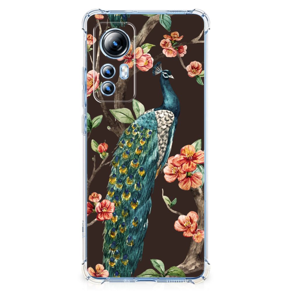 Xiaomi 12 Lite Case Anti-shock Pauw met Bloemen B2C Telecom